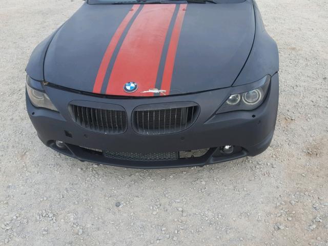 WBAEH13416CR49578 - 2006 BMW 650 I BLACK photo 10