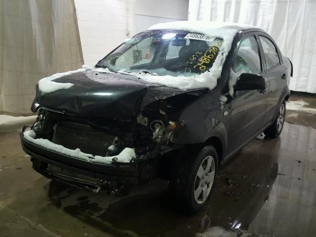 KL1TD56638B027601 - 2008 CHEVROLET AVEO BASE BLACK photo 2