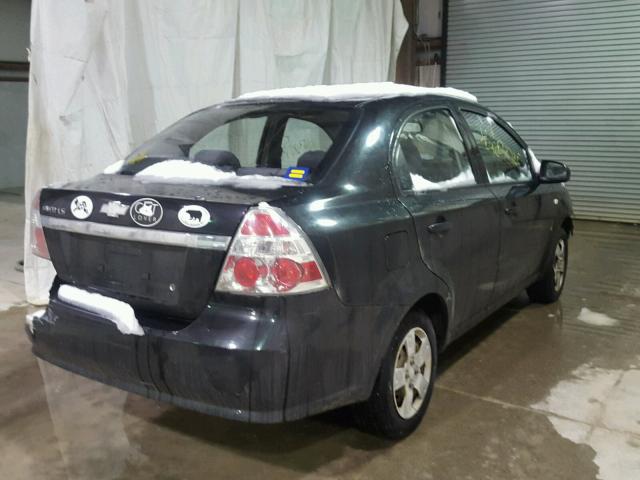 KL1TD56638B027601 - 2008 CHEVROLET AVEO BASE BLACK photo 4