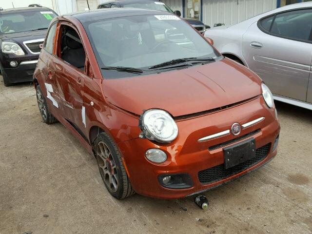 3C3CFFBR6CT322292 - 2012 FIAT 500 SPORT ORANGE photo 1