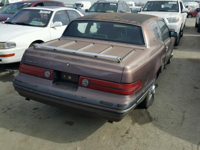 1MEBM60F2JH624596 - 1988 MERCURY COUGAR LS BROWN photo 4