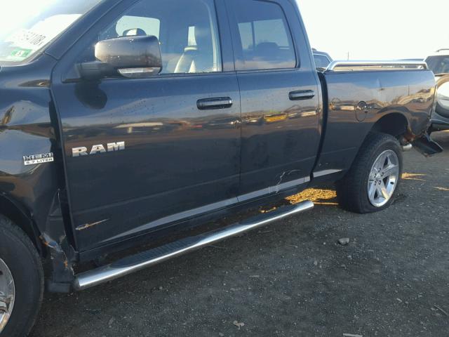 1D7RV1GT7AS224389 - 2010 DODGE RAM 1500 BLACK photo 9