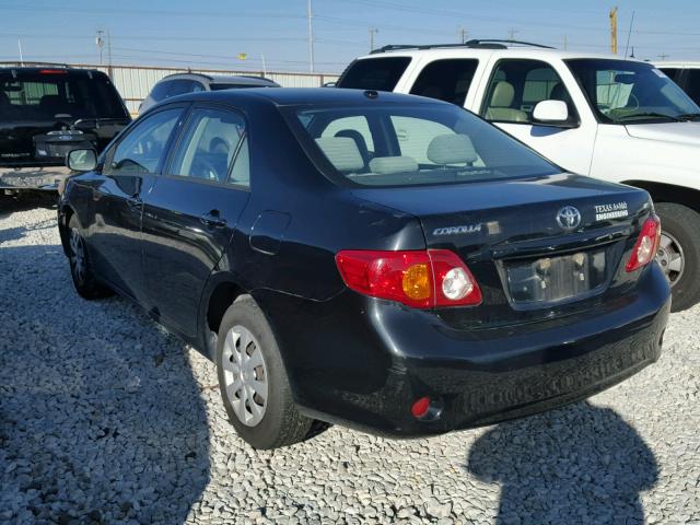 1NXBU40E99Z133728 - 2009 TOYOTA COROLLA BA BLACK photo 3