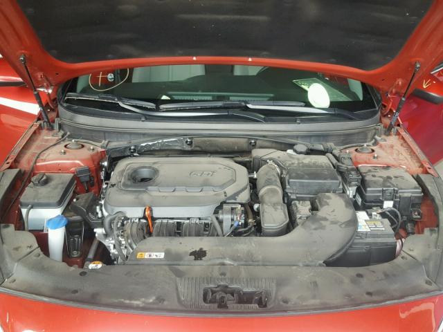 5NPE24AF4HH501434 - 2017 HYUNDAI SONATA SE RED photo 7