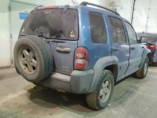 1J4GL48K46W184507 - 2006 JEEP LIBERTY SP BLUE photo 4