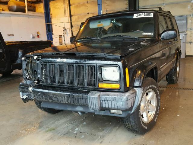 1J4FF68S3XL531116 - 1999 JEEP CHEROKEE S BLACK photo 2