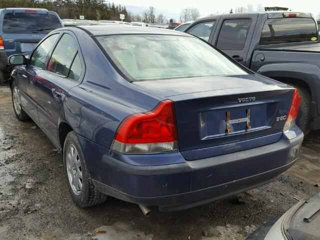 YV1RS61R612078719 - 2001 VOLVO S60 BLUE photo 3