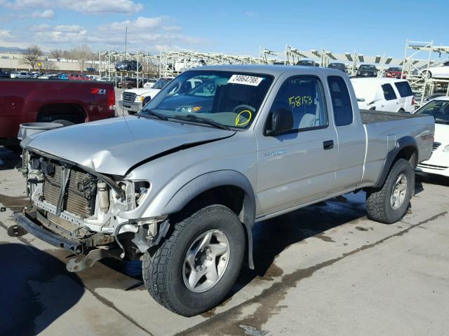 5TEWN72N02Z058139 - 2002 TOYOTA TACOMA XTR SILVER photo 2