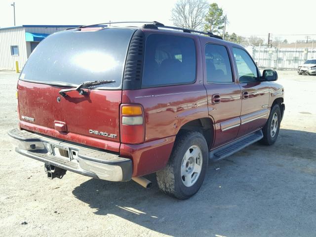 1GNEC13Z42R309330 - 2002 CHEVROLET TAHOE C150 BURGUNDY photo 4