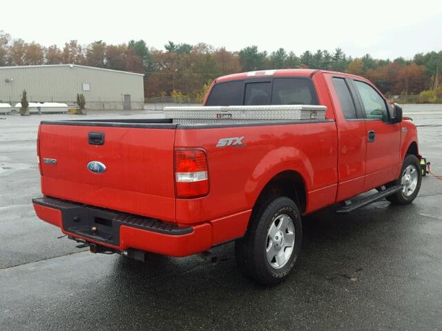 1FTRX14W86NB39134 - 2006 FORD F150 RED photo 4