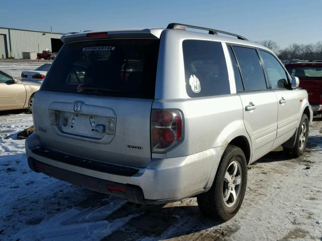 5FNYF18727B001851 - 2007 HONDA PILOT EXL SILVER photo 4