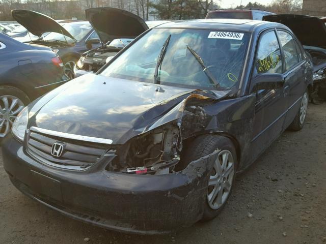 2HGES26733H608841 - 2003 HONDA CIVIC EX შავი ფოტო 2