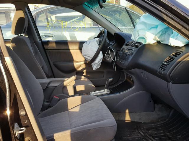 2HGES26733H608841 - 2003 HONDA CIVIC EX შავი ფოტო 5