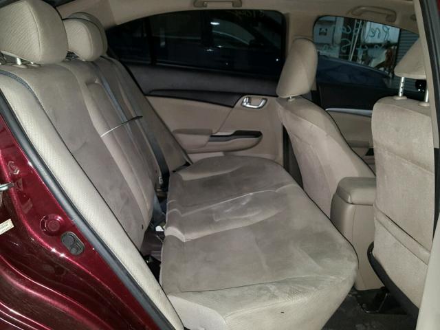 19XFB2F86DE073691 - 2013 HONDA CIVIC EX წითელი ფოტო 6