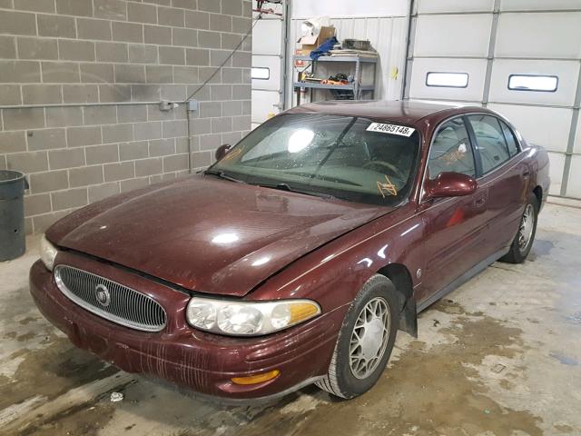 1G4HR54K6YU177251 - 2000 BUICK LESABRE LI MAROON photo 2