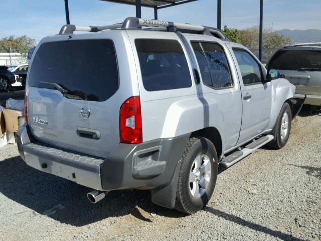 5N1AN0NU3AC526958 - 2010 NISSAN XTERRA OFF SILVER photo 4