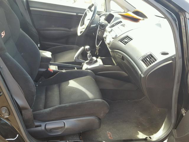 2HGFA55589H704451 - 2009 HONDA CIVIC SI BLACK photo 5