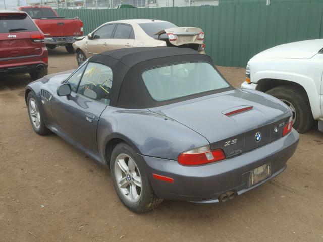 4USCH934XYLF87713 - 2000 BMW Z3 2.3 GRAY photo 3