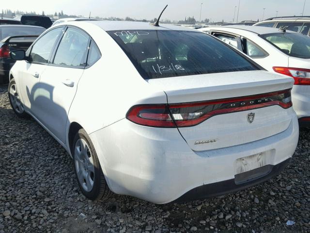 1C3CDFAA8ED745837 - 2014 DODGE DART SE WHITE photo 3