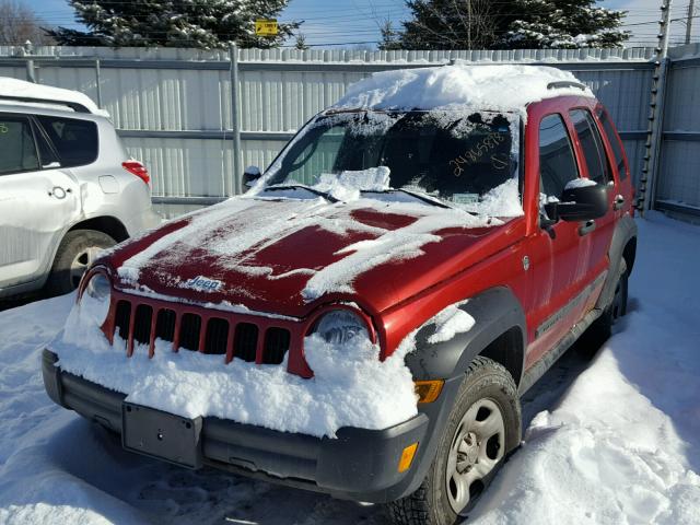 1J4GL48K66W248837 - 2006 JEEP LIBERTY SP RED photo 2