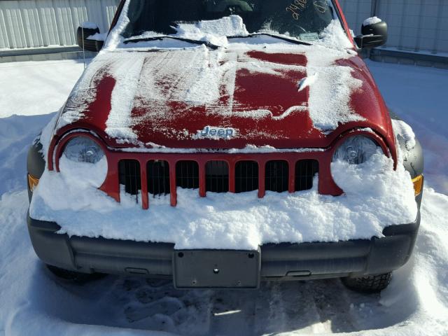 1J4GL48K66W248837 - 2006 JEEP LIBERTY SP RED photo 7