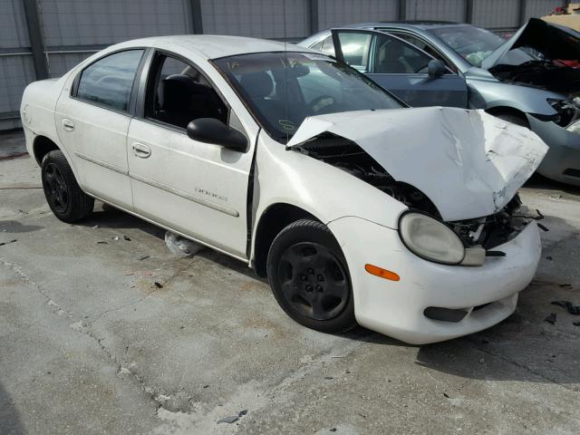 1B3ES46C41D109677 - 2001 DODGE NEON SE WHITE photo 1