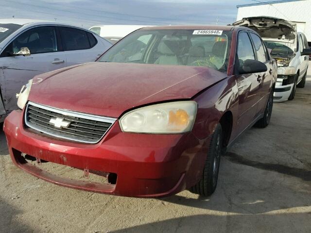 1G1ZS58F17F100521 - 2007 CHEVROLET MALIBU LS MAROON photo 2