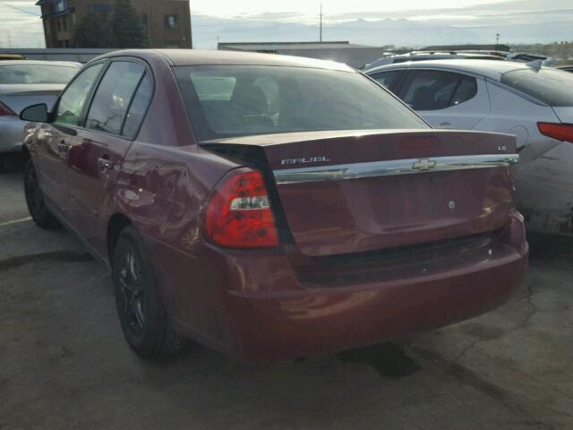 1G1ZS58F17F100521 - 2007 CHEVROLET MALIBU LS MAROON photo 3