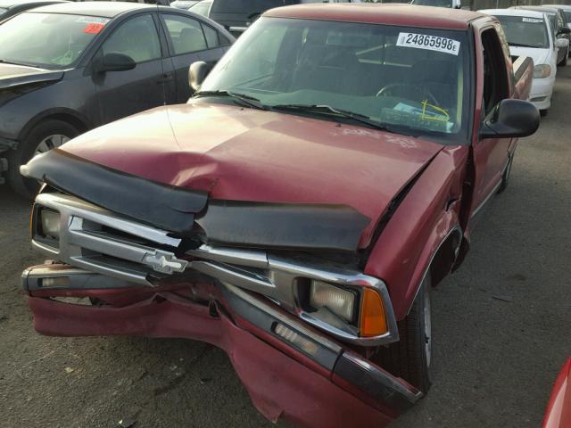 1GCCS19X3T8164720 - 1996 CHEVROLET S TRUCK S1 RED photo 2