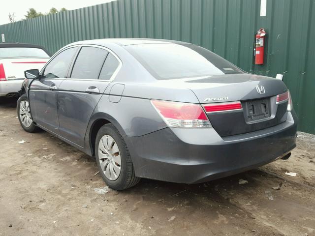 1HGCP2F31CA054154 - 2012 HONDA ACCORD LX GRAY photo 3