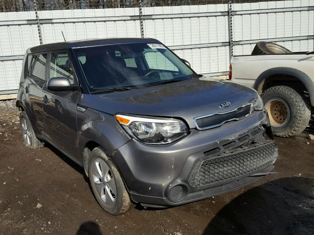 KNDJN2A22F7160916 - 2015 KIA SOUL GRAY photo 1