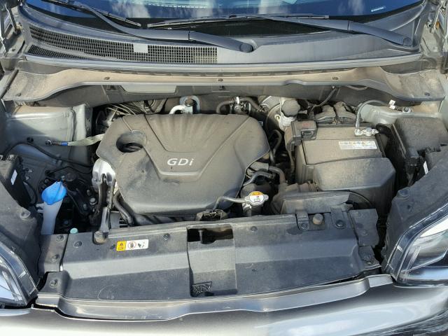 KNDJN2A22F7160916 - 2015 KIA SOUL GRAY photo 7