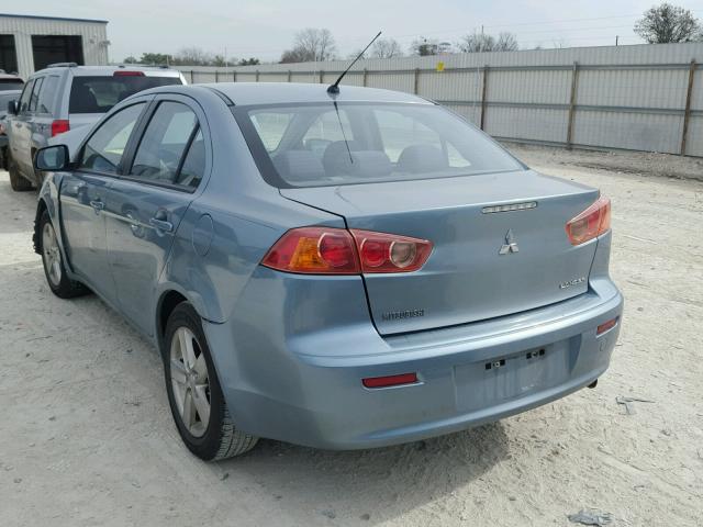 JA3AU26U18U036054 - 2008 MITSUBISHI LANCER ES BLUE photo 3