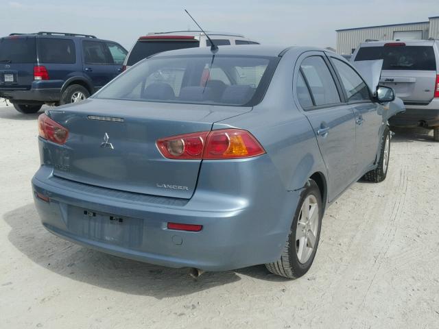 JA3AU26U18U036054 - 2008 MITSUBISHI LANCER ES BLUE photo 4