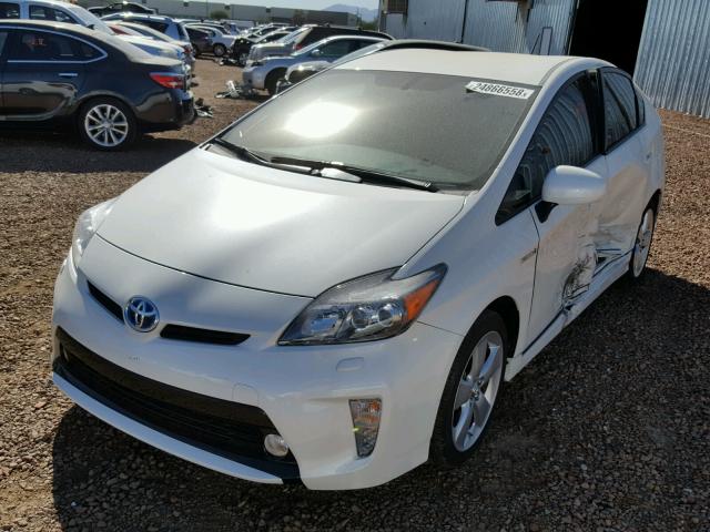 JTDKN3DU6C5470680 - 2012 TOYOTA PRIUS WHITE photo 2