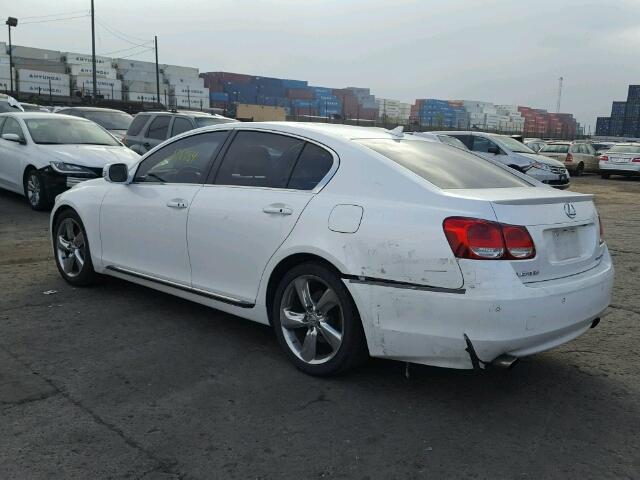 JTHBE96SX80036439 - 2008 LEXUS GS 350 WHITE photo 3