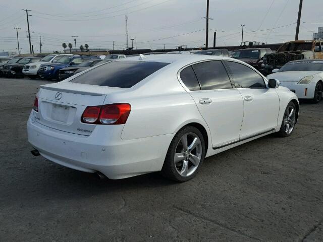 JTHBE96SX80036439 - 2008 LEXUS GS 350 WHITE photo 4