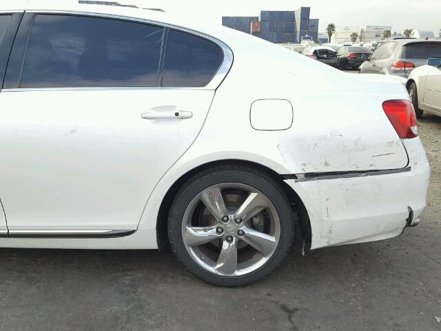 JTHBE96SX80036439 - 2008 LEXUS GS 350 WHITE photo 9