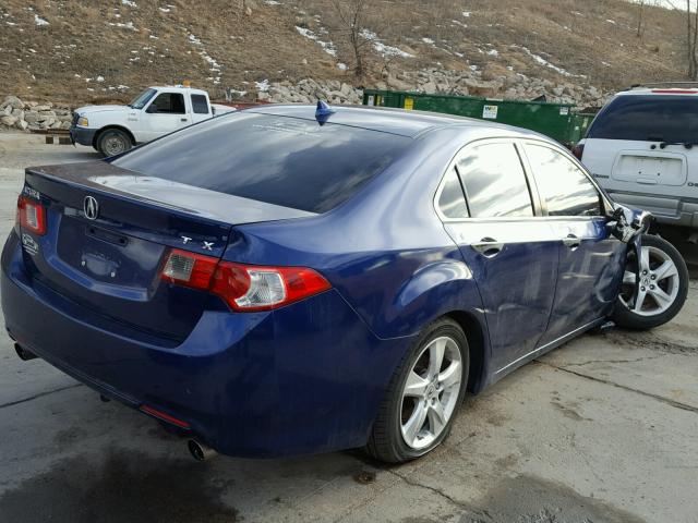 JH4CU266X9C013664 - 2009 ACURA TSX BLUE photo 4