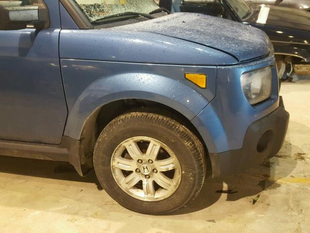 5J6YH18707L004250 - 2007 HONDA ELEMENT EX BLUE photo 9