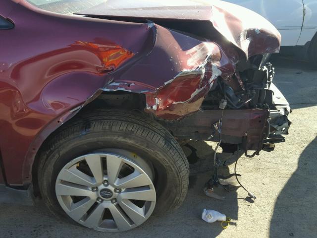 4S4WX97D894406080 - 2009 SUBARU TRIBECA LI RED photo 9