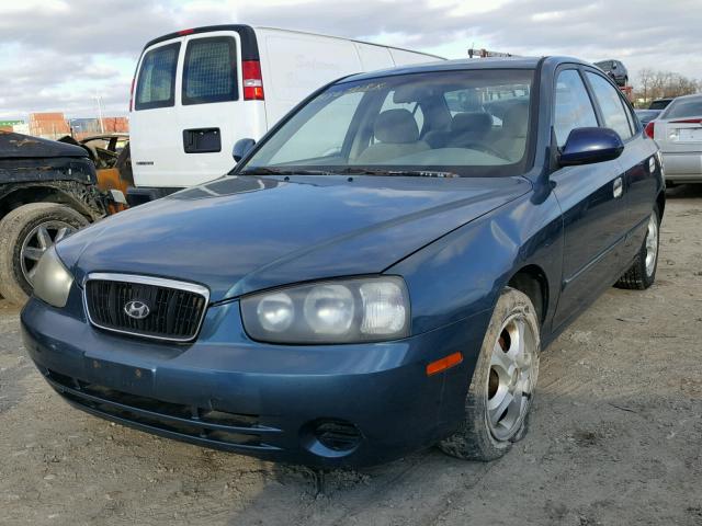 KMHDN45D53U585530 - 2003 HYUNDAI ELANTRA GL BLUE photo 2