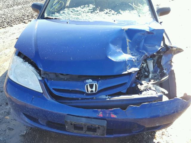 2HGES16315H614115 - 2005 HONDA CIVIC DX V BLUE photo 7