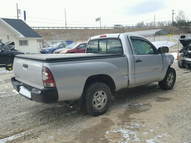 5TENX4CN4AZ700072 - 2010 TOYOTA TACOMA SILVER photo 4