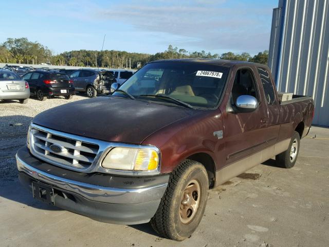 1FTRX17W11NA32172 - 2001 FORD F150 BURGUNDY photo 2