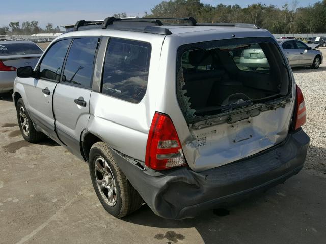 JF1SG63615H752957 - 2005 SUBARU FORESTER 2 SILVER photo 3