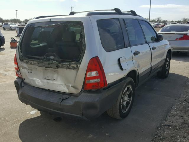 JF1SG63615H752957 - 2005 SUBARU FORESTER 2 SILVER photo 4