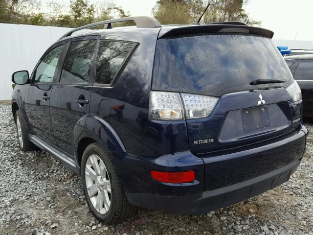 JA4JT3AW7BU016461 - 2011 MITSUBISHI OUTLANDER BLUE photo 3