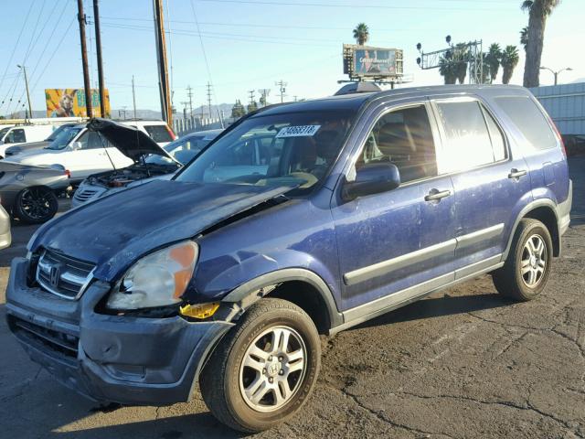 JHLRD78813C011500 - 2003 HONDA CR-V EX BLUE photo 2