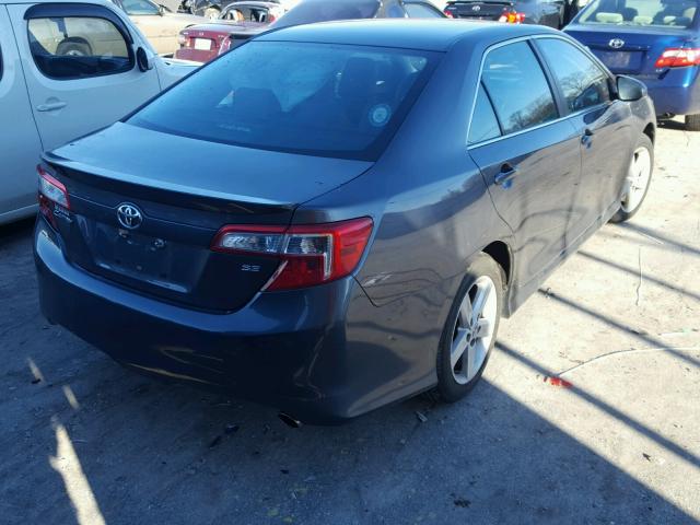 4T1BF1FK4DU256416 - 2013 TOYOTA CAMRY L GRAY photo 4